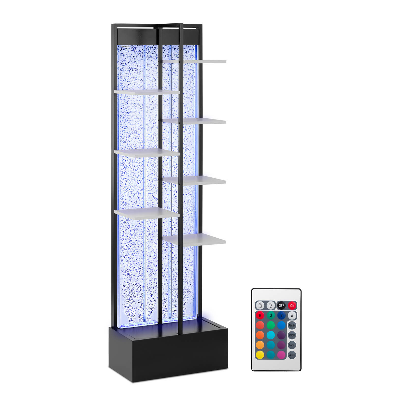 Regal mit Wasserwand - LED / RGB - Fernbedienung - 55 x 30 x 187 cm
